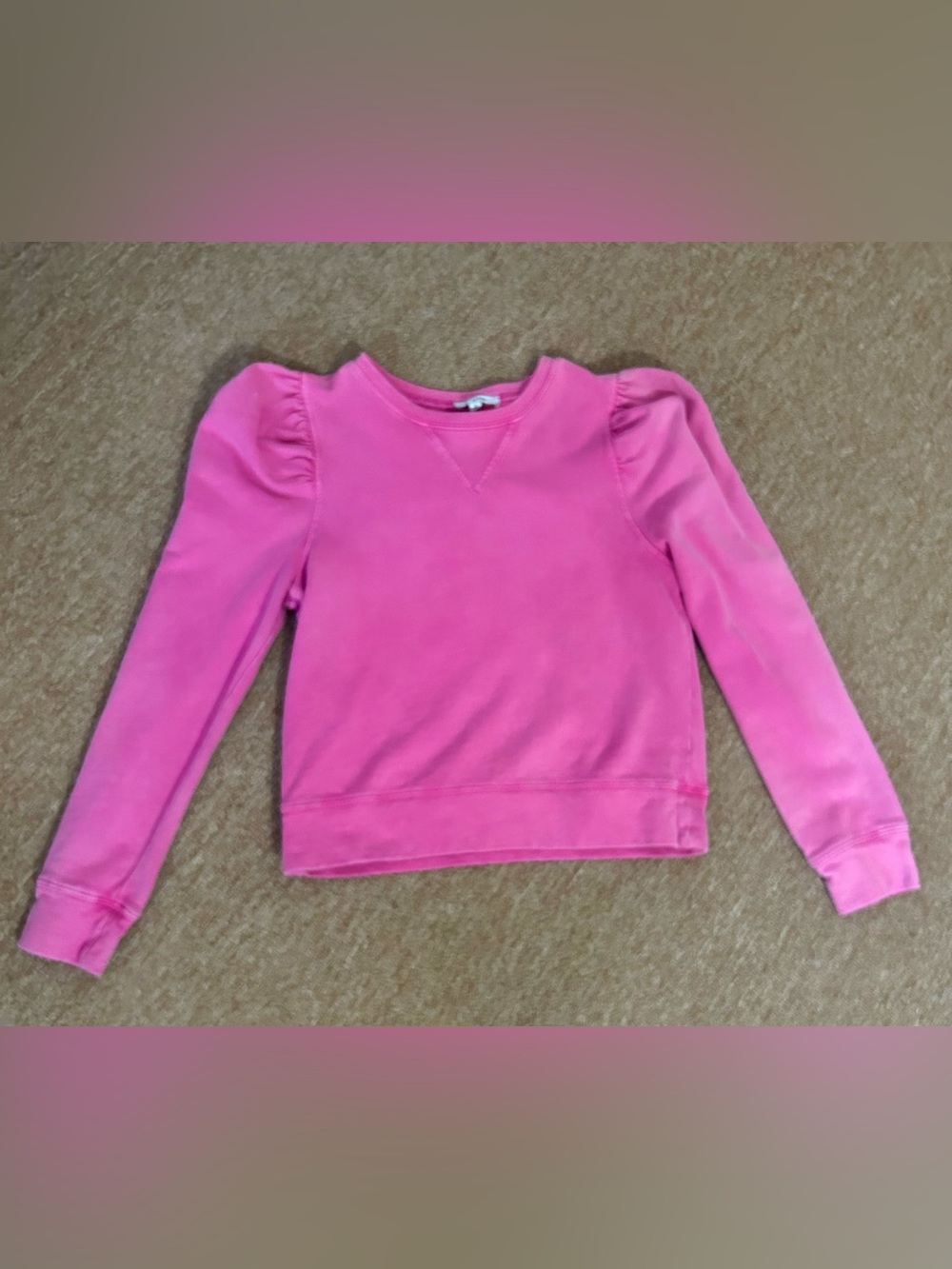 Women’s Pink Puff-Sleeve lightweight Sweater